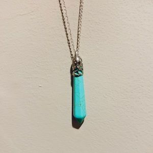 Turquoise - Hexagonal point chakra necklace